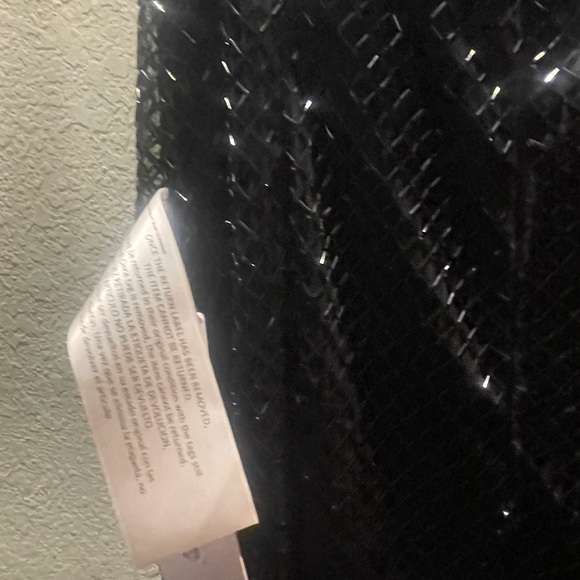 Mac Duggal  93551 Black Beaded Spaghetti Strap Column Gown Size 14 NWT - Picture 5 of 10